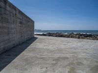 Porto, Portugal: Clear Sky over a Concrete Wall