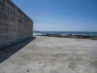 Porto, Portugal: Clear Sky over a Concrete Wall