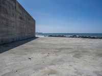 Porto, Portugal: Clear Sky over a Concrete Wall