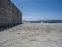 Porto, Portugal: Clear Sky over a Concrete Wall