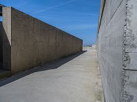 Porto, Portugal: Clear Sky Casting Shadows on Concrete Wall