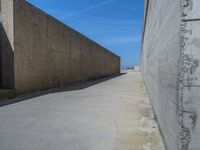 Porto, Portugal: Clear Sky Casting Shadows on Concrete Wall