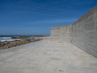 Porto, Portugal: Concrete Wall at Coastal Beach