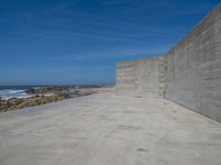 Porto, Portugal: Concrete Wall at Coastal Beach