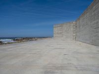 Porto, Portugal: Concrete Wall at Coastal Beach