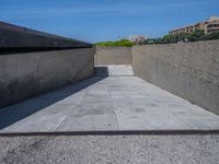 Porto, Portugal: Straight Road with Concrete Walls