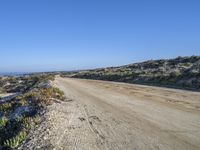 Portugal Beach Road Landscape with Mountains and Ocean