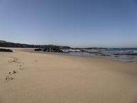 Portugal Beach with Rocky Terrain and Tree