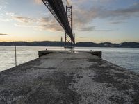 Portugal Coastal Bridge in Sunlight over the Ocean