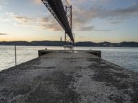 Portugal Coastal Bridge in Sunlight over the Ocean