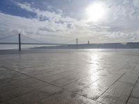 Portugal's Harbor: A View of the Bridge and Jetty Along the Coastline