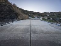 Portugal Landscape: A Road Along the Coastline with Clear Sky