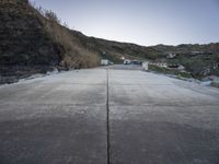 Portugal Landscape: A Road Along the Coastline with Clear Sky