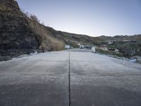 Portugal Landscape: A Road Along the Coastline with Clear Sky