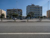 Portugal Porto: Straight Road with Modern Architecture