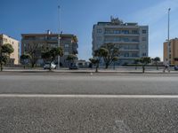 Portugal Porto: Straight Road with Modern Architecture