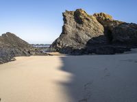 Portugal's Beach: Rocky Formations and Woodlands