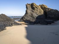 Portugal's Beach: Rocky Formations and Woodlands