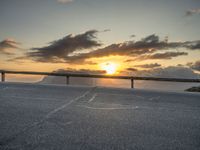 Profile Road in Majorca, Spain at Sunrise