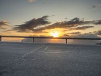 Profile Road in Majorca, Spain at Sunrise