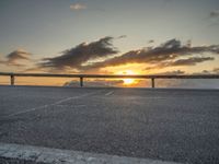 Profile Road in Majorca, Spain at Sunrise