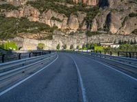 Pyrenees Landscape: A Road under a Clear Sky