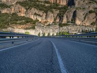 Pyrenees Landscape: A Road under a Clear Sky