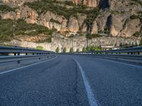 Pyrenees Landscape: A Road under a Clear Sky