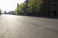 Quiet Neighborhood Morning Sunrise with Clear Sky