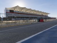Race Track Architecture with Clear Sky