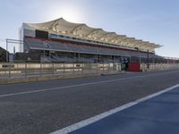 Race Track Architecture with Clear Sky