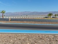 Race Track on Asphalt Road in the USA