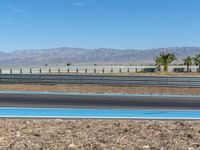 Race Track on Asphalt Road in the USA