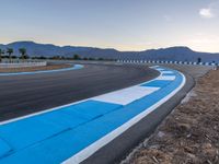 Race Track at Dawn in the USA