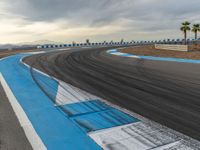 Race track on the break of day in the USA