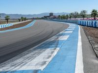 Race Track on Clear Sky Day in USA