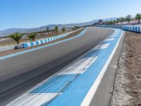 Race Track on Clear Sky Day in USA