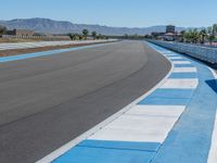 Race Track on Clear Sky Day in USA