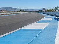 Race Track on Clear Sky Day in USA