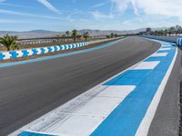 Race Track on Clear Sky Day in USA