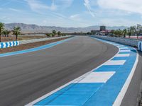 Race Track on Clear Sky Day in USA