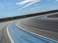 Race Track Curve on a Cloudy Day