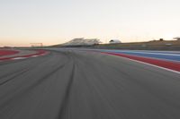 Race Track Curve: Clear Skies Overlooking the Grandstand