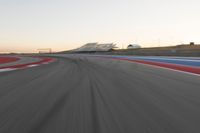 Race Track Curve: Clear Skies Overlooking the Grandstand