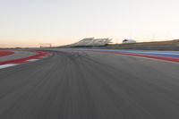 Race Track Curve: Clear Skies Overlooking the Grandstand