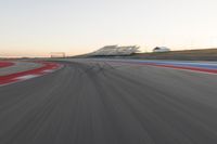 Race Track Curve: Clear Skies Overlooking the Grandstand