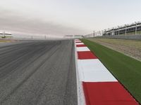 Race Track at Dawn: Straight Road and Stadium