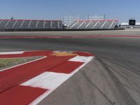 Race Track Stadium with Clear Sky