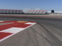 Race Track Stadium with Clear Sky