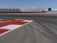 Race Track Stadium with Clear Sky